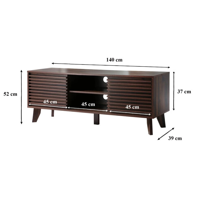 CaliCosy Tv-meubel met laminaathout- fronten l140 cm fribourg 2979171 large