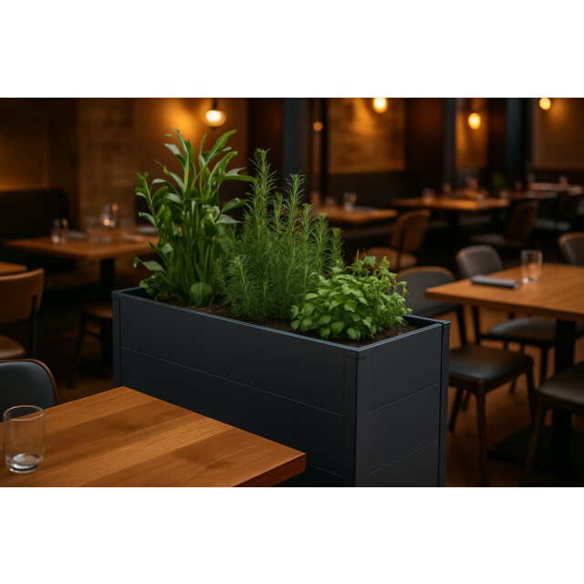 4gardenz ® plantenbak verhoogde bodem bloembak 100x50x60 cm antraciet 3078869 large