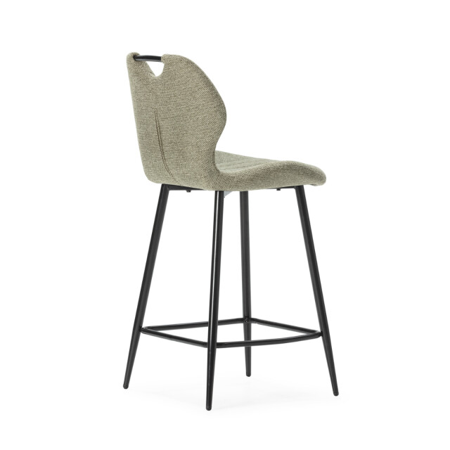 CaliCosy Set van 2 krukken in stof met zwarte metalen poten h65 cm muli 3079165 large