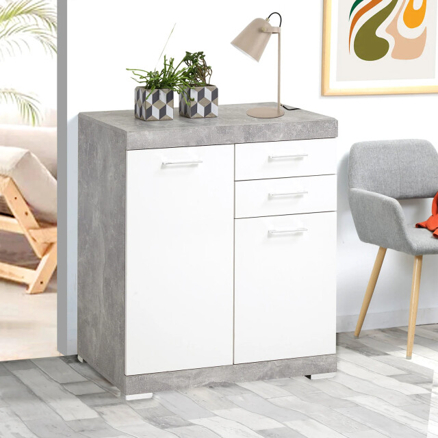 CaliCosy Dressoir met 2 deuren en 2 laden l80cm bristol 3212078 large