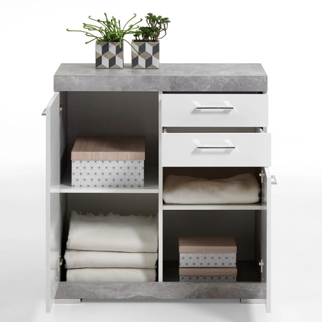 CaliCosy Dressoir met 2 deuren en 2 laden l80cm bristol 3212078 large