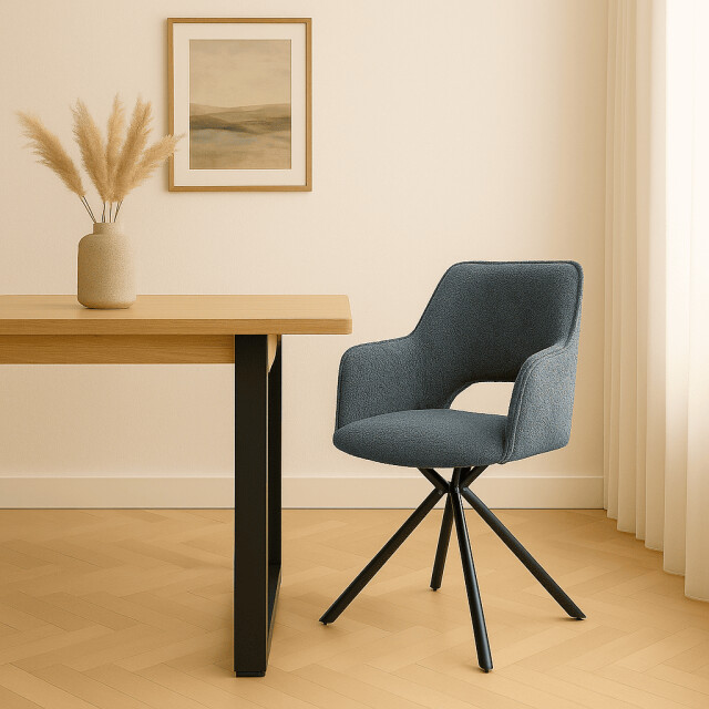 CaliCosy Set van 2 fauteuils in stof met zwarte metalen poten l62 cm mariel 3078807 large