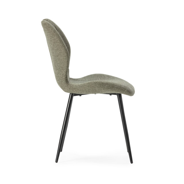 CaliCosy Set van 4 stoelen in stof met zwarte metalen poten l48 cm muli 3078790 large