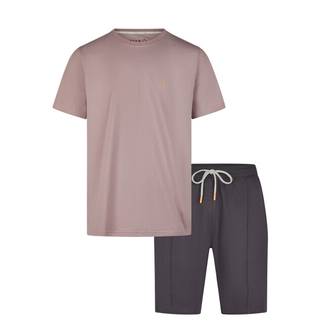 Phil & Co Heren shortama korte pyjama set lila twister PH-543-02 large