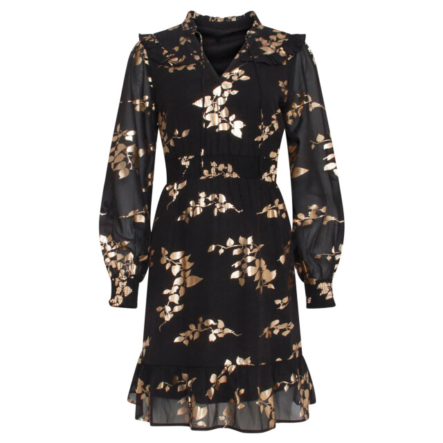 Smashed Lemon 23762-999-025 e bloemenprint v-hals jurk voor dames | 23762-999-025 large