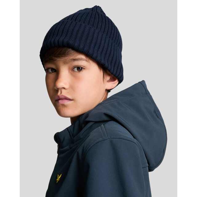 Lyle and Scott Winter softshell jas jongens donker navy capuchon JKB2102V-Z271 Dark Navy large