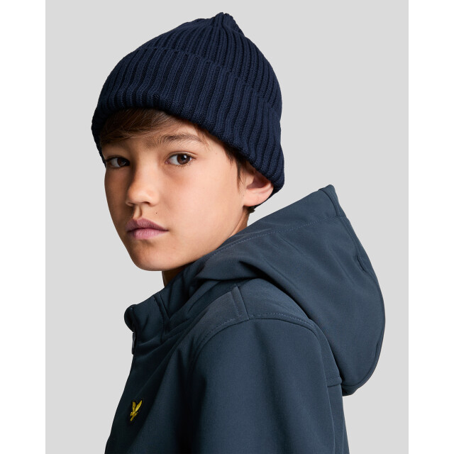 Lyle and Scott Winter softshell jas jongens donker navy capuchon JKB2102V-Z271 Dark Navy large