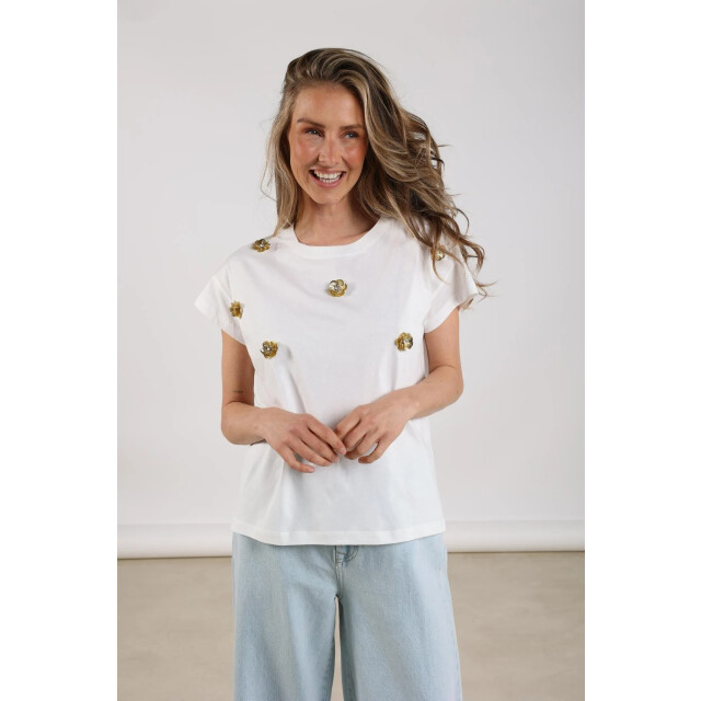 Nukus Nkf04007 17 pearly shirt flower off white NKF04007  17 large