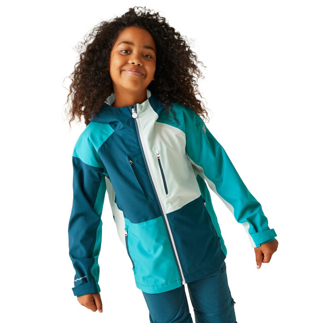 Regatta Kinder/kids highton v full zip hoodie UTRG10843_moroccanbluetahoeblue large