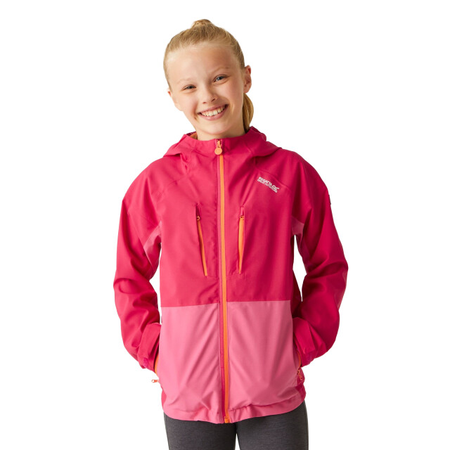 Regatta Kinder/kids highton v full zip hoodie UTRG10843_pinkpotionflamingopink large