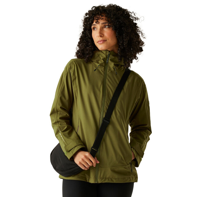 Regatta Dames okara waterdichte jas UTRG10709_nephritegreencamogreen large