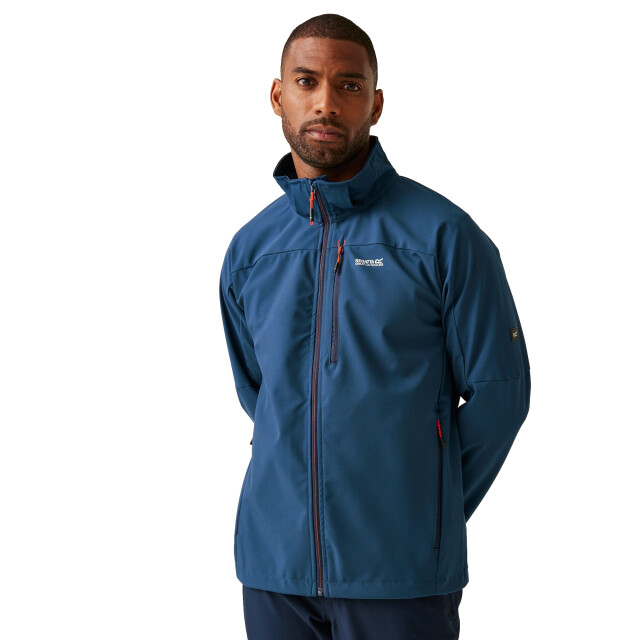 Regatta Heren arana waterdichte soft shell jas UTRG10665_moonlightdenimtangerinetango large