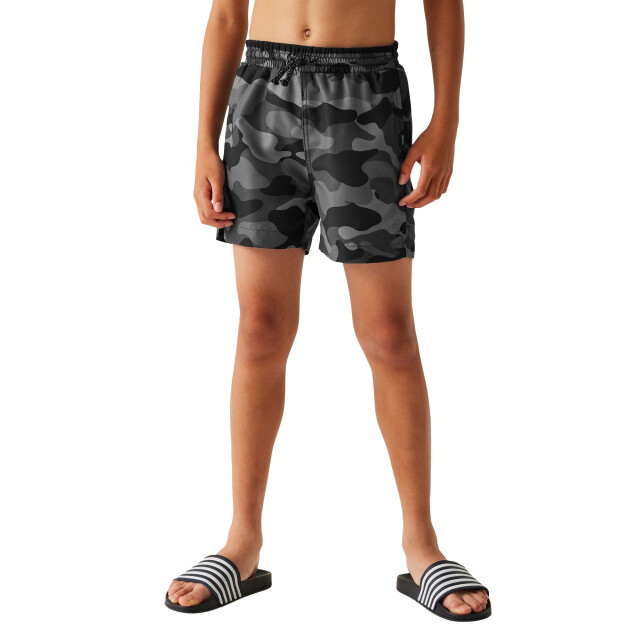 Regatta Skander iii effen zwemshort kinderen/kinderen UTRG10671_greyblackcamo large