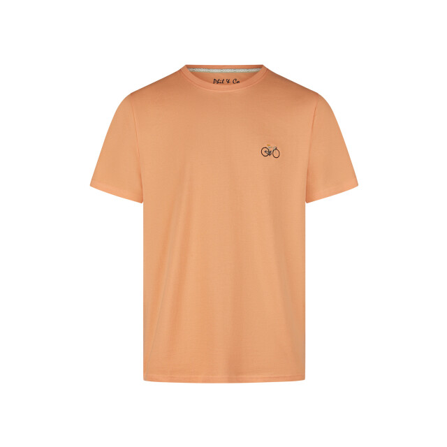 Phil & Co Heren shortama korte pyjama set oranje fiets PH-541-02 large