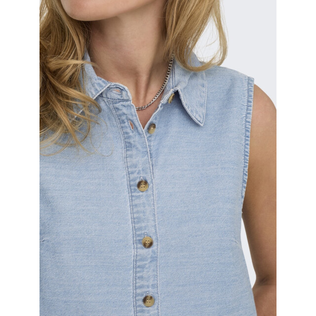 Only Onlmoon sl brod anglaise dnm shirt qyt blue denim 4370.35.0008 large