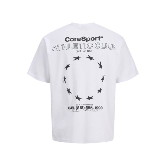 Jack & Jones jcoathletico graphic tee ss cn ss25 12285727 bright white big back print 05011.100.0282 large