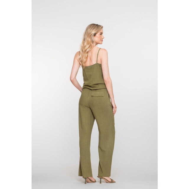 Geisha pants fake linen 51340-21 530 evergreen 06541.369.0101 large