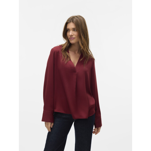 Vero Moda vmelenor ls emb top wvn ga 10329485 syrah 06615.680.0026 large