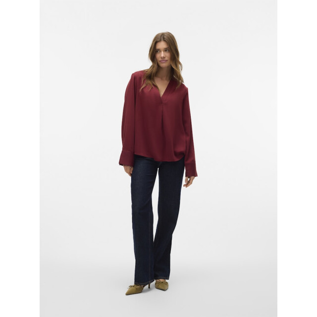 Vero Moda vmelenor ls emb top wvn ga 10329485 syrah 06615.680.0026 large