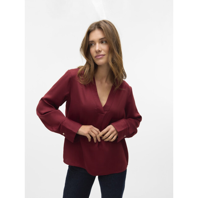 Vero Moda vmelenor ls emb top wvn ga 10329485 syrah 06615.680.0026 large