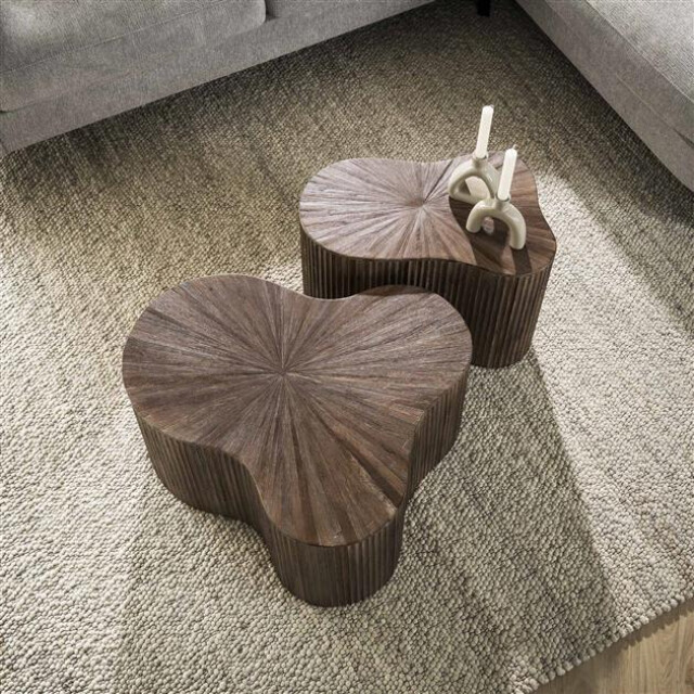 Hoyz salontafel shamrock maya teak teak rust brown set van 2 3185970 large