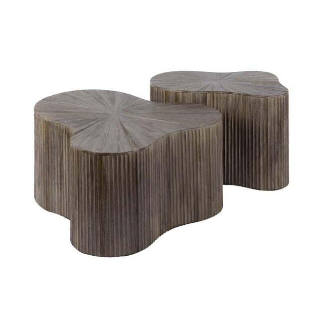 Hoyz salontafel shamrock maya teak teak rust brown set van 2 3185970 large