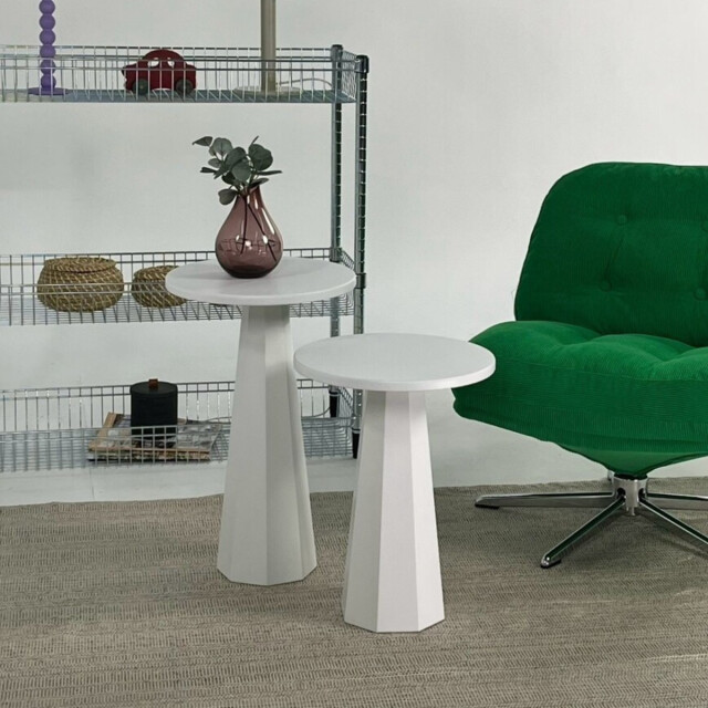 CaliCosy Set van 2 ronde salontafels h47 / h57 cm lilyum 3215905 large