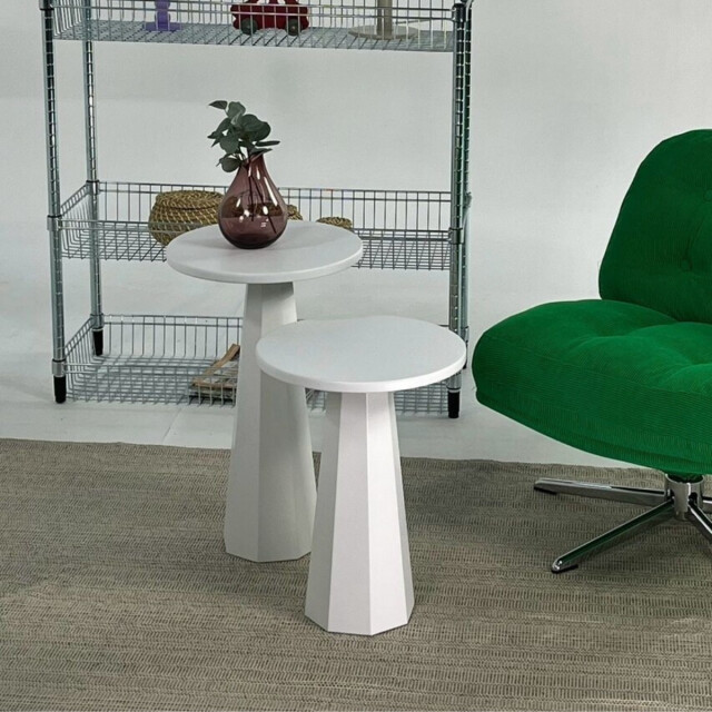 CaliCosy Set van 2 ronde salontafels h47 / h57 cm lilyum 3215905 large