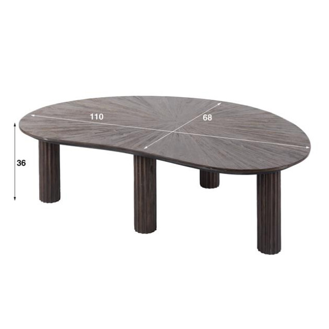 Hoyz salontafel 110cm niervormig maya teak teak rust brown 3185968 large