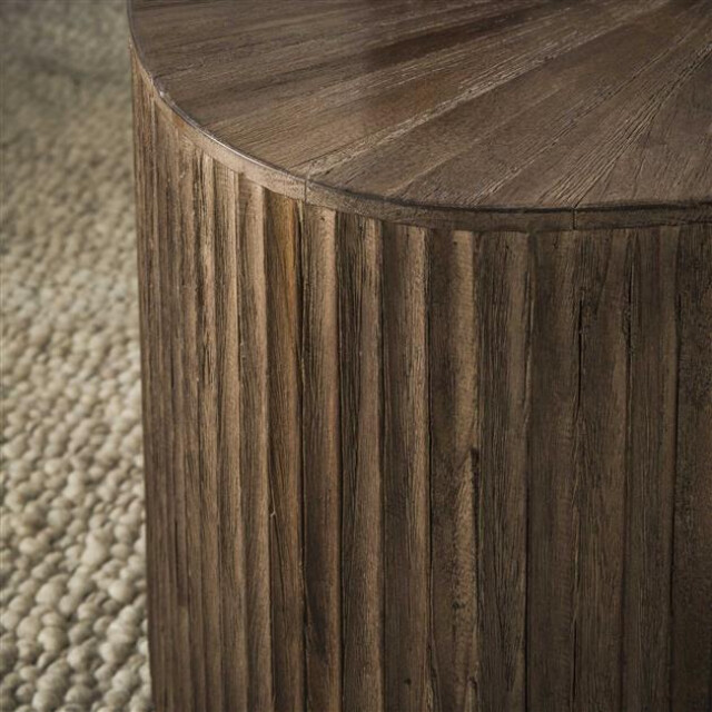 Hoyz salontafel xl driehoek maya teak teak rust brown set van 2 3185972 large