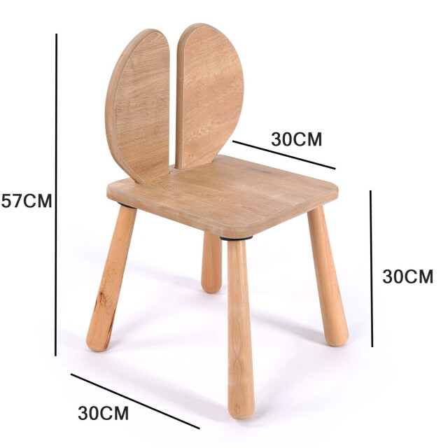 CaliCosy Kinderstoel met massiefhouten poten l30 cm mael 3215900 large