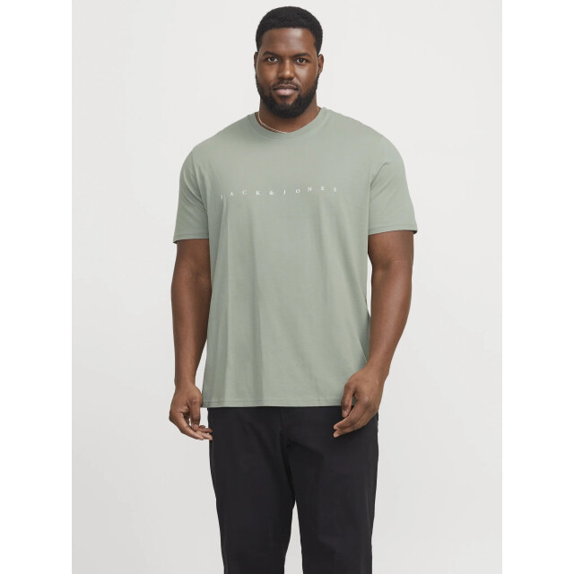 Jack & Jones Plus size heren t-shirt jjestar iceberg 12243625-Iceberg Green large