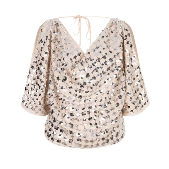 Dante 6 D6 avy sequined draped top D6 Avy Sequined Draped Top/9300 Silver large