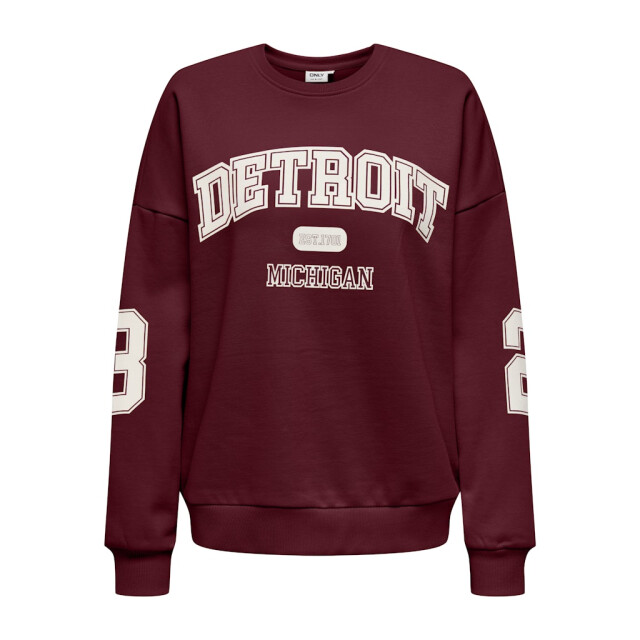Only onlvictory l/s o-neck fit swt 15362900 cabernet 06721.680.0001 large