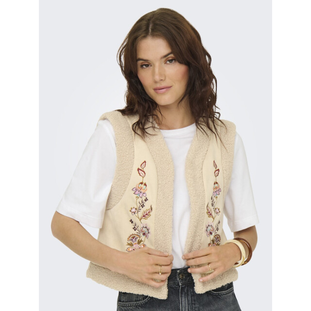 Only onlfrida flower emb. waistcoat cs o 15324172 multi color flower 06226.938.0004 large