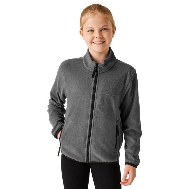Regatta Kinder/kids microfleece full zip fleecejack UTRG9147_sealgrey large