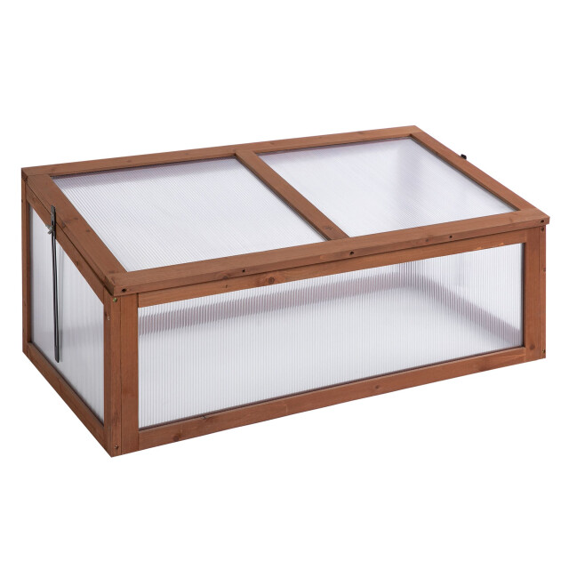 4goodz Houten kweekbak, mini kas 100 x 65 x 40 cm, broeikas 3172736 large