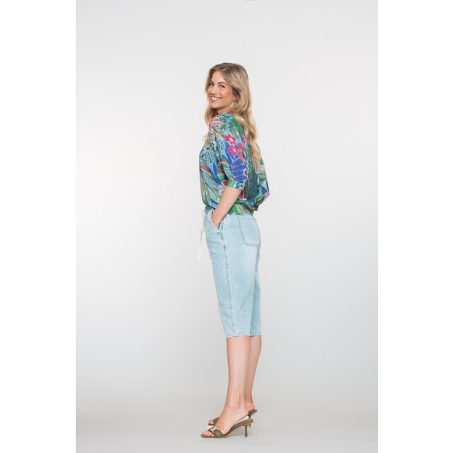 Geisha capri elastic waist 51306-10 830 bleached denim 06903.260.0001 large