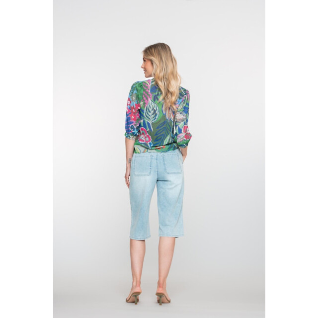 Geisha capri elastic waist 51306-10 830 bleached denim 06903.260.0001 large