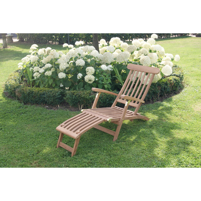 Livingfurn deckchair 60x150x40 cm teakhout 2936289 large