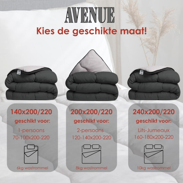 Avenue luxe en makkelijk dekbed zonder overtrek – hoesloos lits-jumeaux dekbed 3205533 large