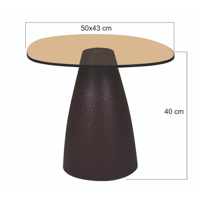 Brix bijzettafel mylon brown 50cm - 3186114 large