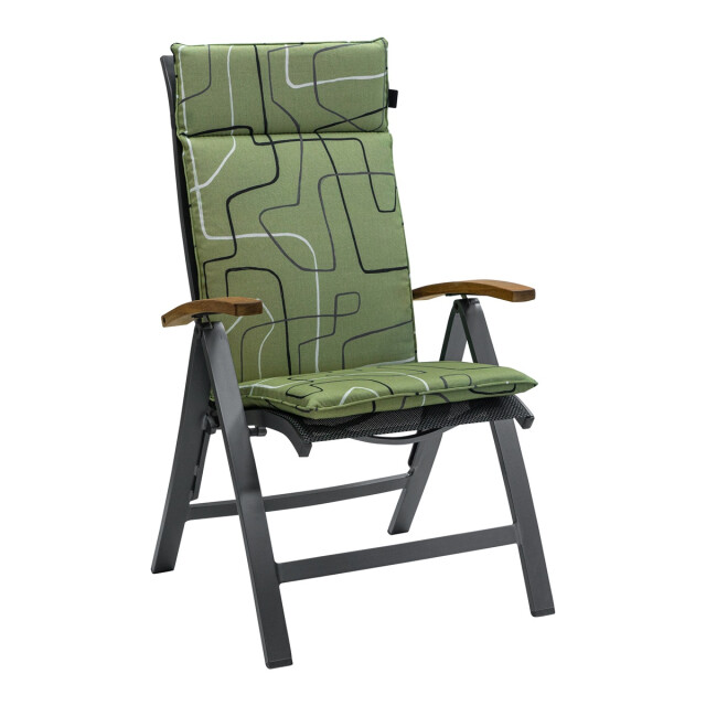 Madison tuinstoelkussen hoge rug joah sage ca. 120x50 cm set van 4 3082914 large