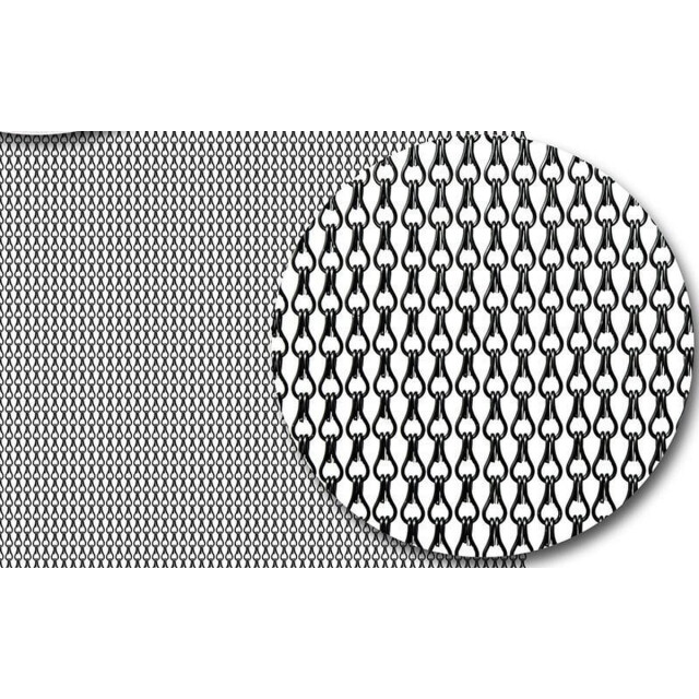 Vliegengordijnenexpert Vliegengordijn aluminium 90 x 210cm antraciet 90 x 210 cm op het kozijn 8719497851119 large