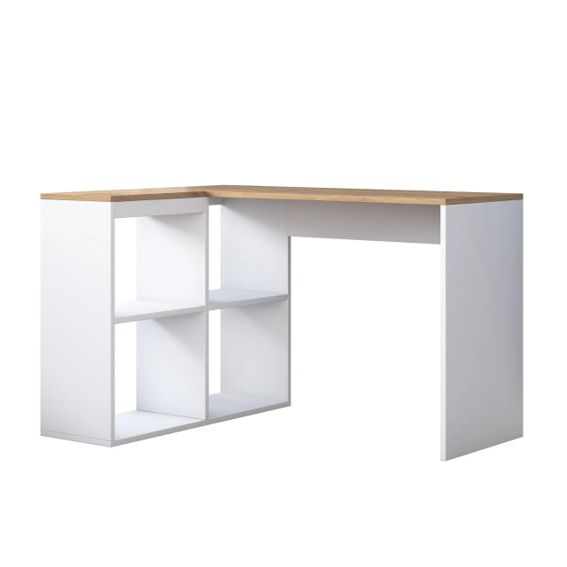 CaliCosy Hoekbureau in eiken- en witdecor l120 cm cassie 3220747 large