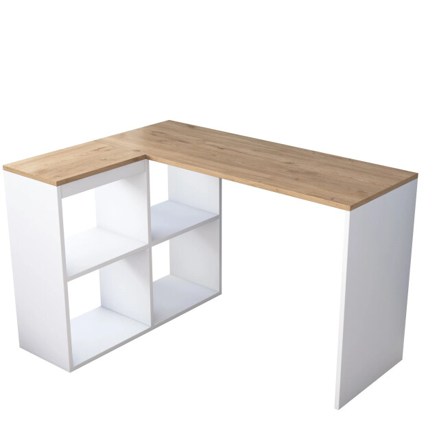 CaliCosy Hoekbureau in eiken- en witdecor l120 cm cassie 3220747 large