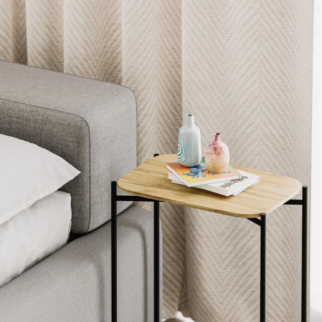 CaliCosy Rechthoekige bijzettafel met metalen poten h56 cm jamie 3220692 large