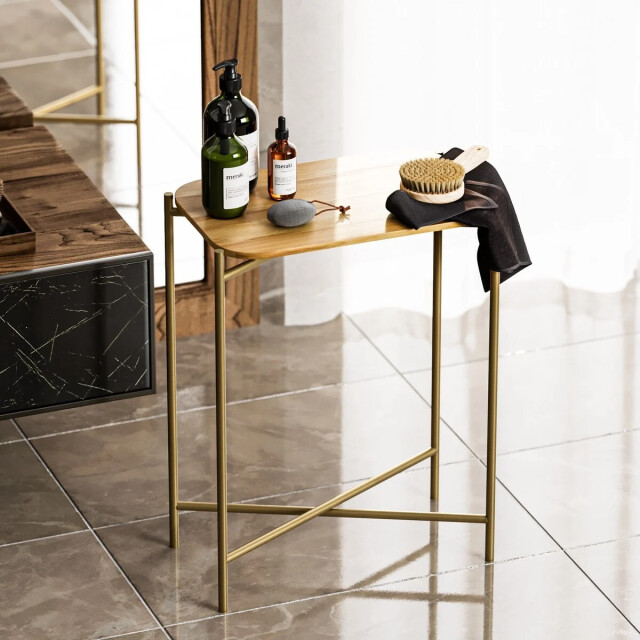 CaliCosy Rechthoekige bijzettafel met metalen poten h56 cm jamie 3220694 large