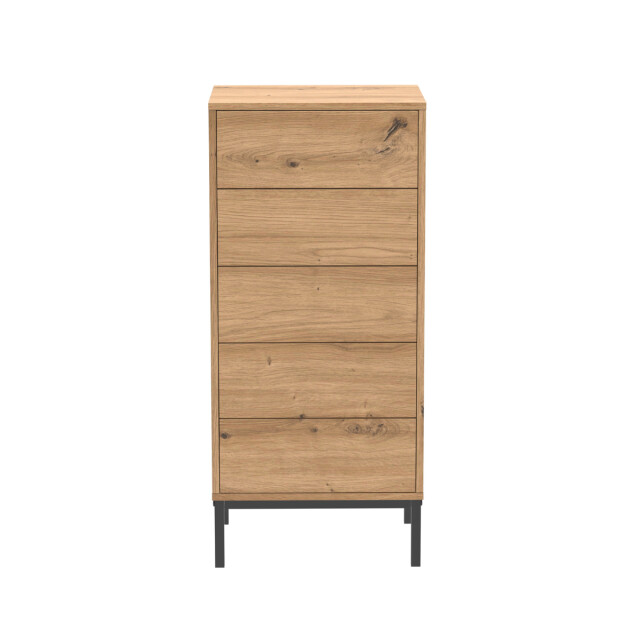 CaliCosy Hoge ladekast met 5 lades en metalen poten h100 cm lenny 3222013 large