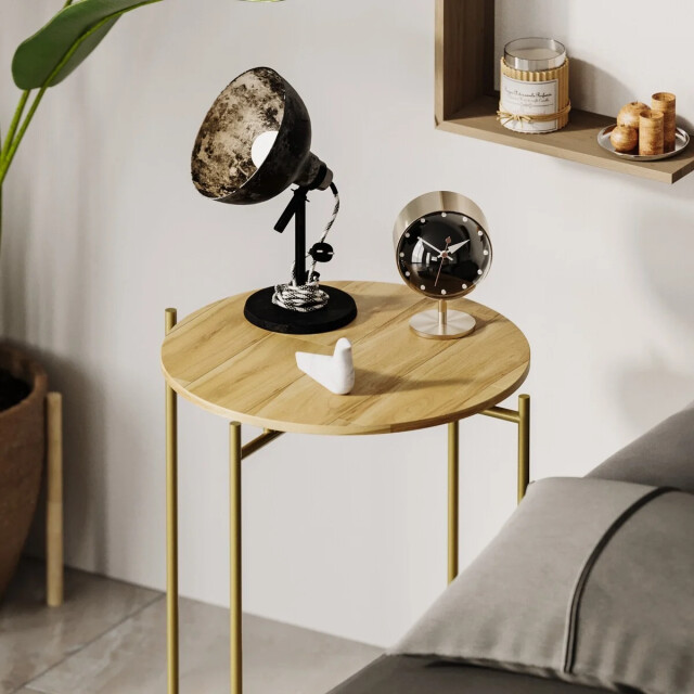CaliCosy Bijzettafel met rond metalen blad h56 cm jamie 3220697 large